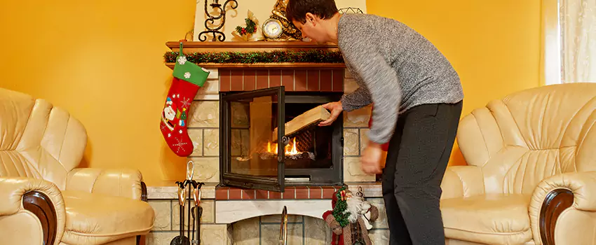 Rusted Metal Fireplace Restoration in Port Arthur, Texas